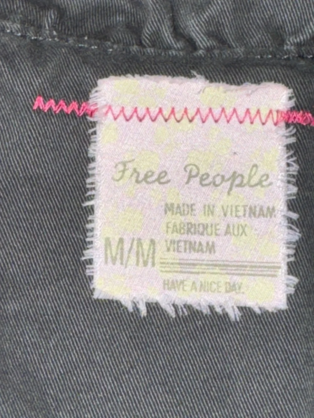 FREE PEOPLE  Black Ruffled Trim Jean Jacket-size M - Picture 4 of 11